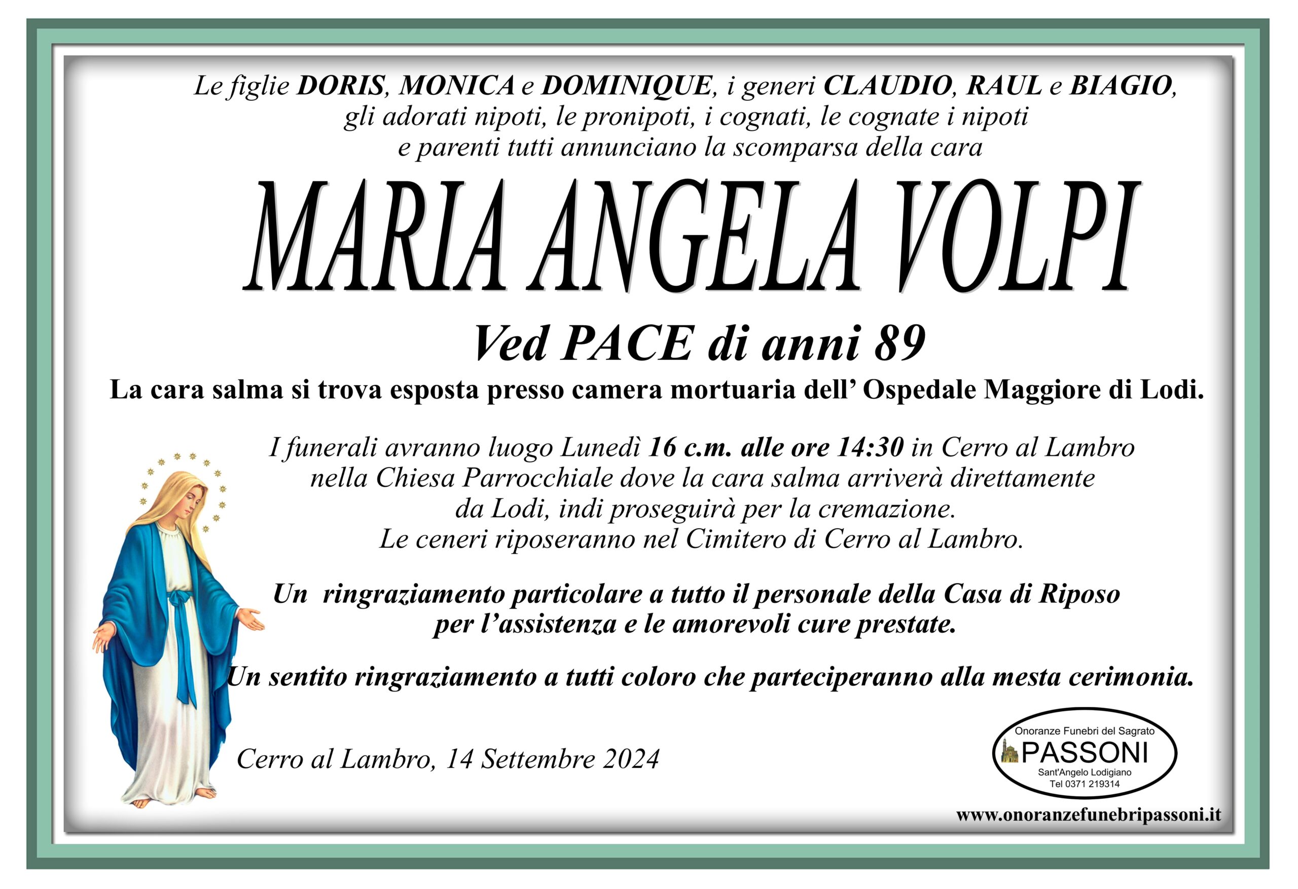 MARIA ANGELA VOLPI